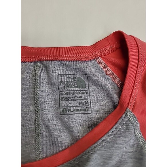 North Face‎ Women's M Gray Pink Long Sleeves Crew Neck Flashdry Stretch Outdoor - Picture 4 of 8